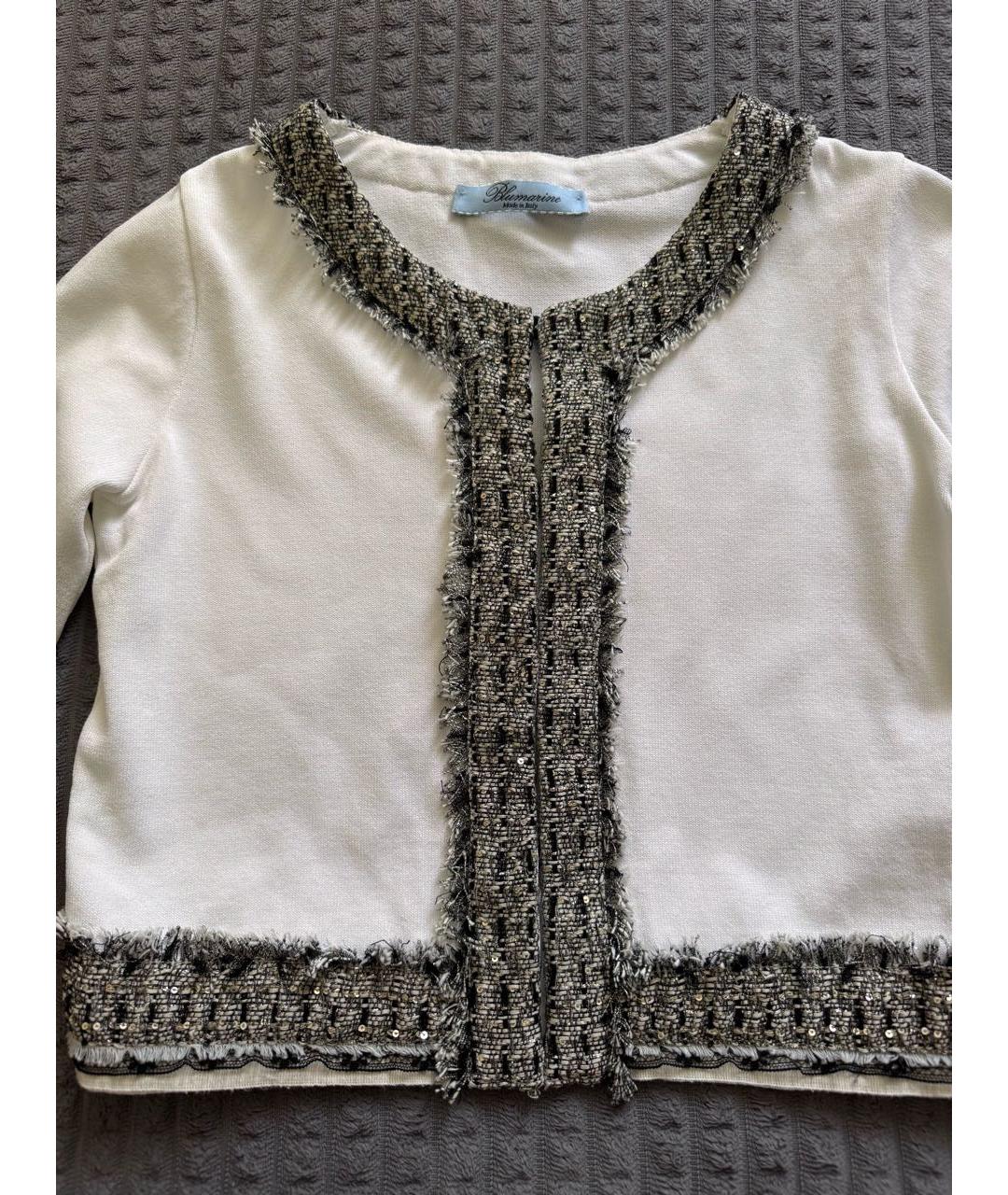 BLUMARINE Белый вискозный жакет/пиджак, фото 4