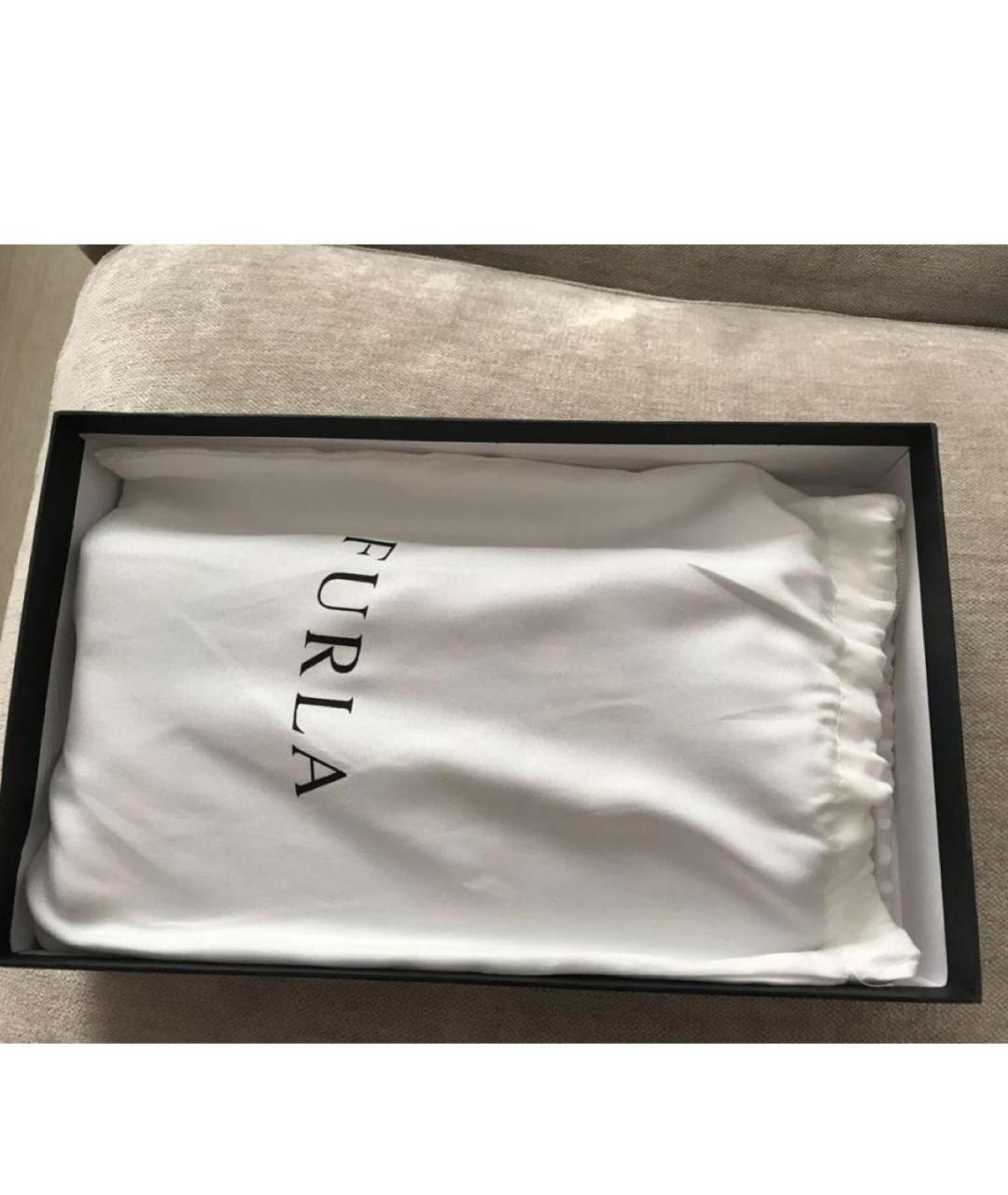 FURLA Черный кожаный кошелек, фото 5