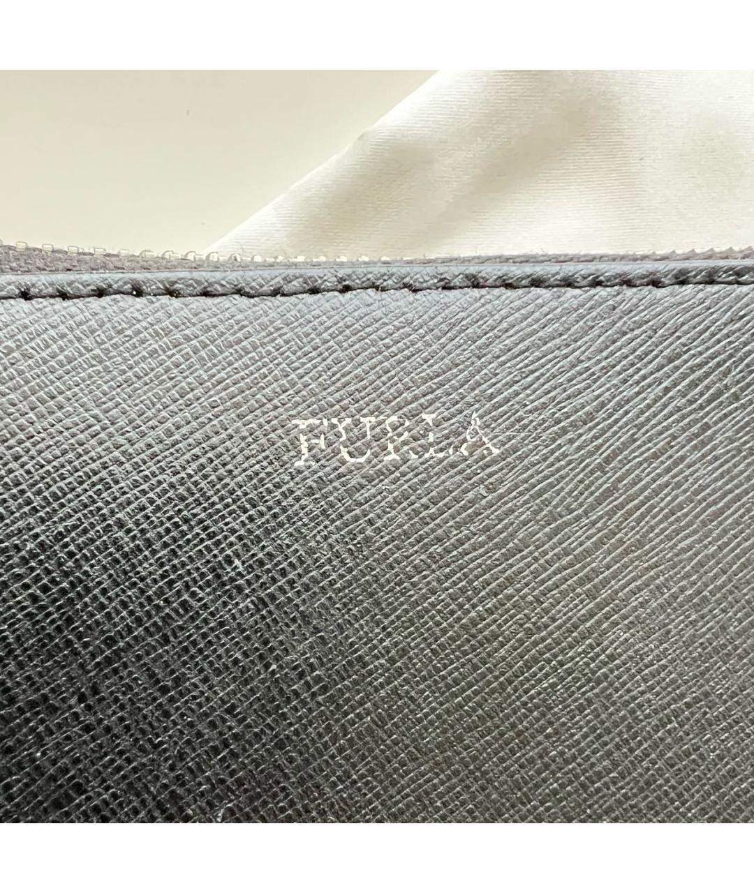 FURLA Черный кожаный кошелек, фото 6