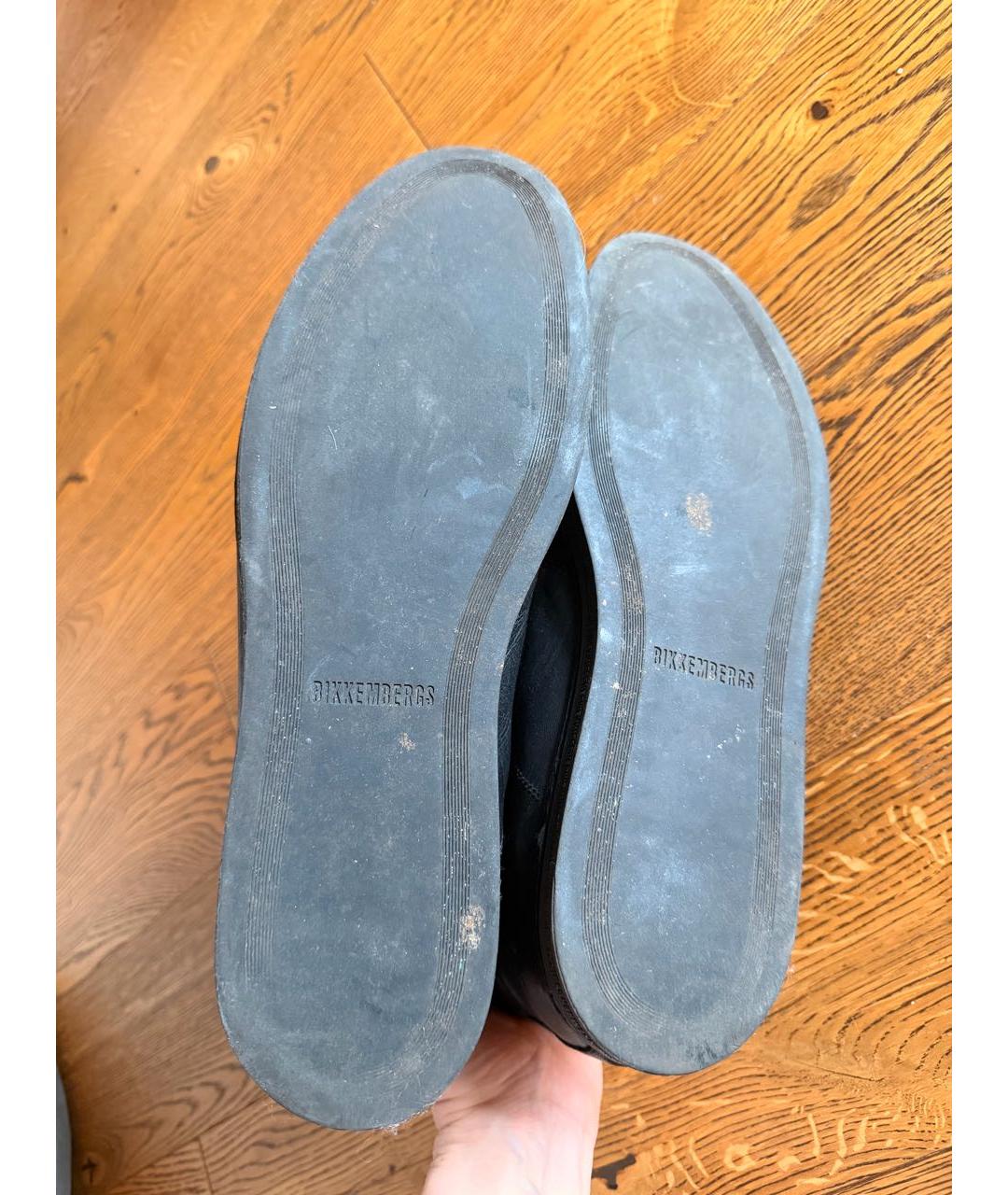 BIKKEMBERGS Черные кожаные низкие ботинки, фото 5