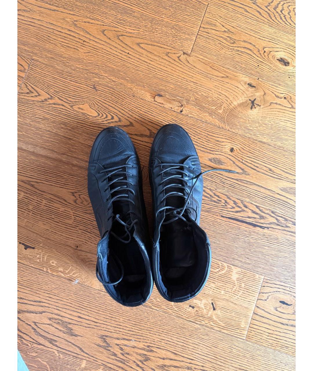 BIKKEMBERGS Черные кожаные низкие ботинки, фото 3