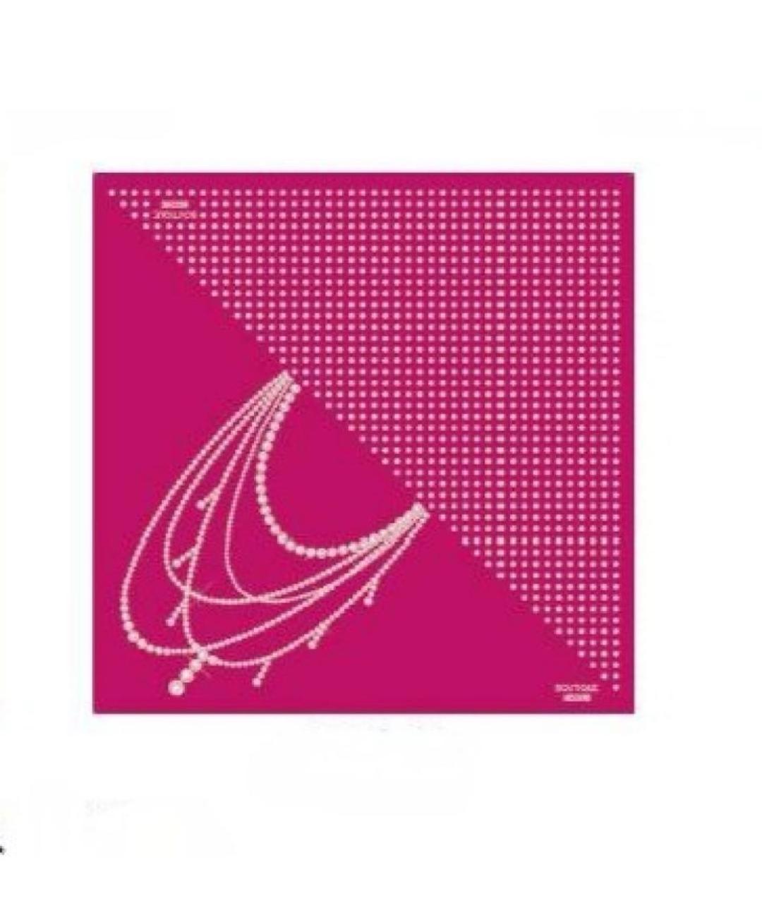 BOUTIQUE MOSCHINO Бордовый шелковый платок, фото 5