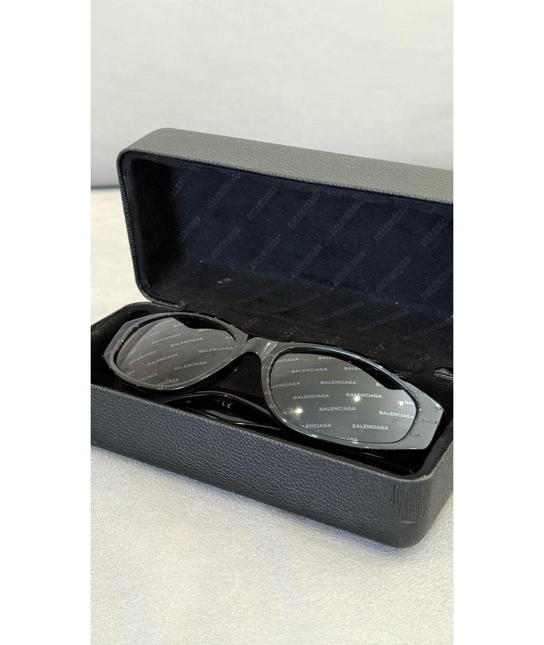 BALENCIAGA Черные пластиковые солнцезащитные очки, фото 6