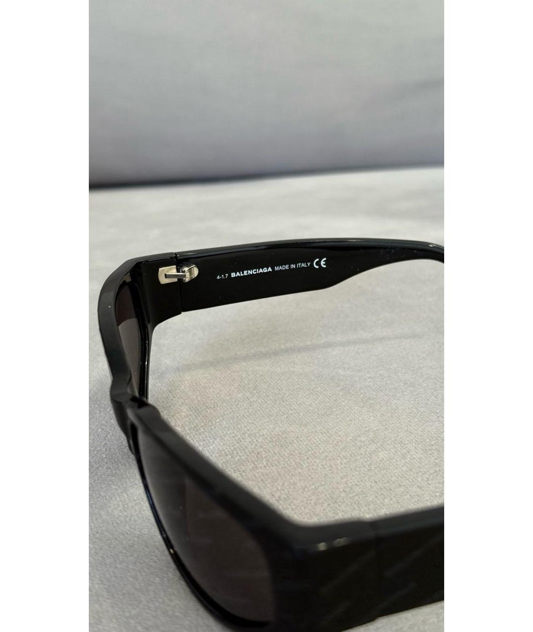BALENCIAGA Черные пластиковые солнцезащитные очки, фото 7