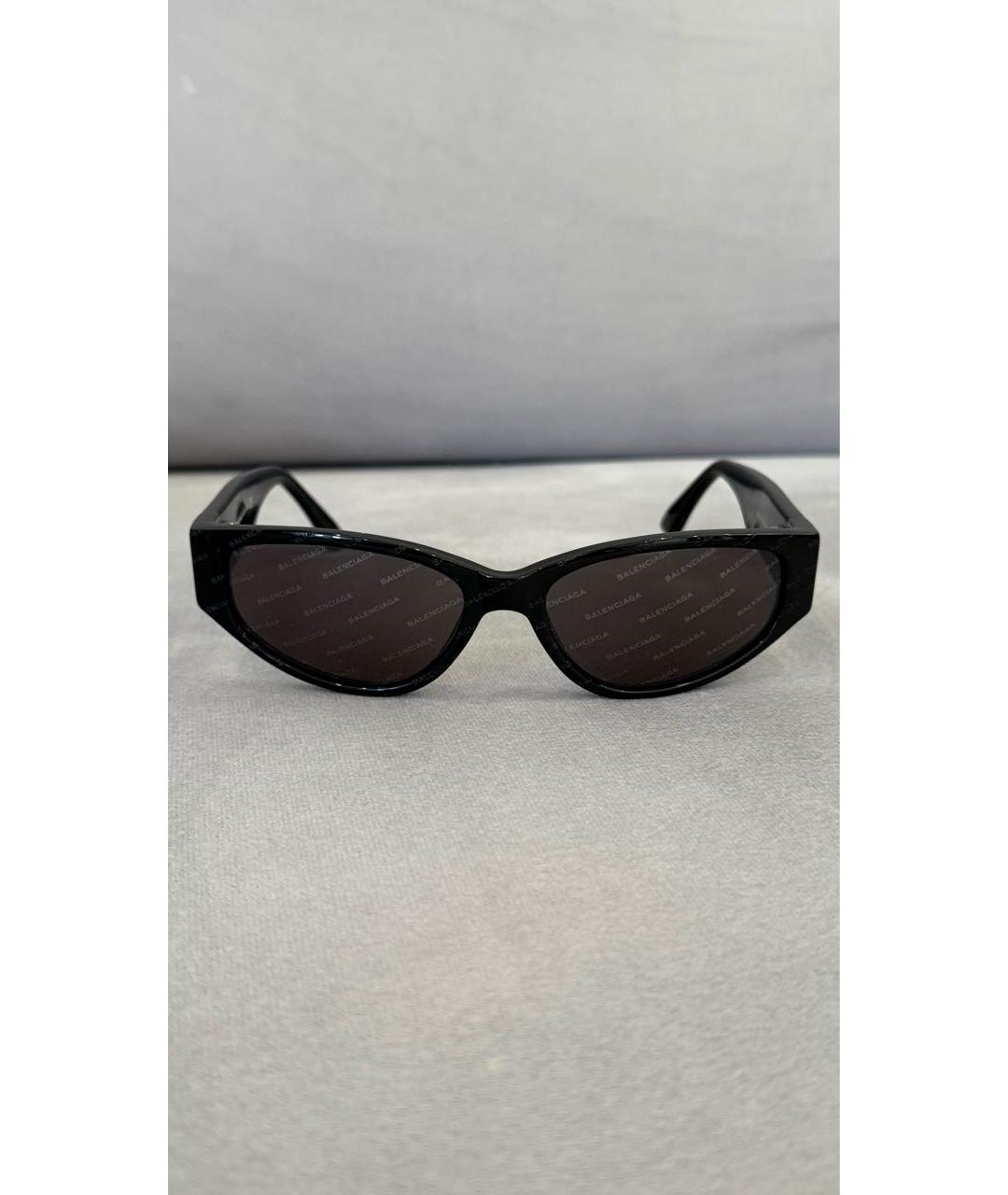 BALENCIAGA Черные пластиковые солнцезащитные очки, фото 8