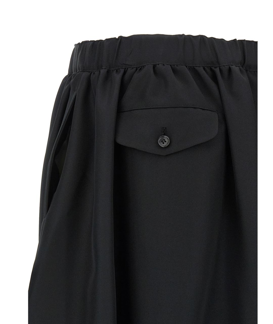 COMME DES GARÇONS Черные полиэстеровые повседневные брюки, фото 4