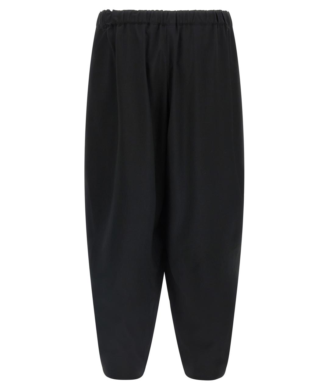 COMME DES GARÇONS Черные шерстяные прямые брюки, фото 2