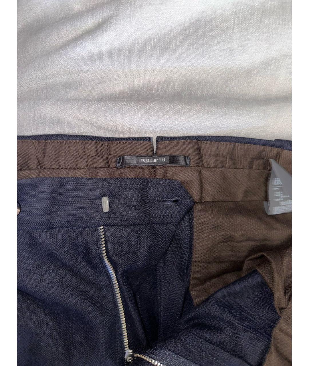 ZEGNA Темно-синие классические брюки, фото 2