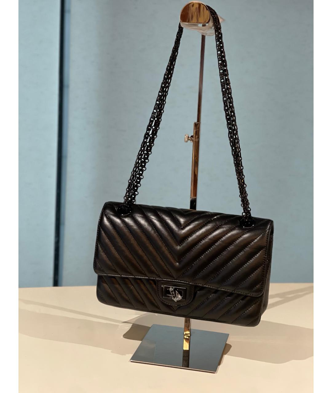 CHANEL Черная кожаная сумка через плечо, фото 10