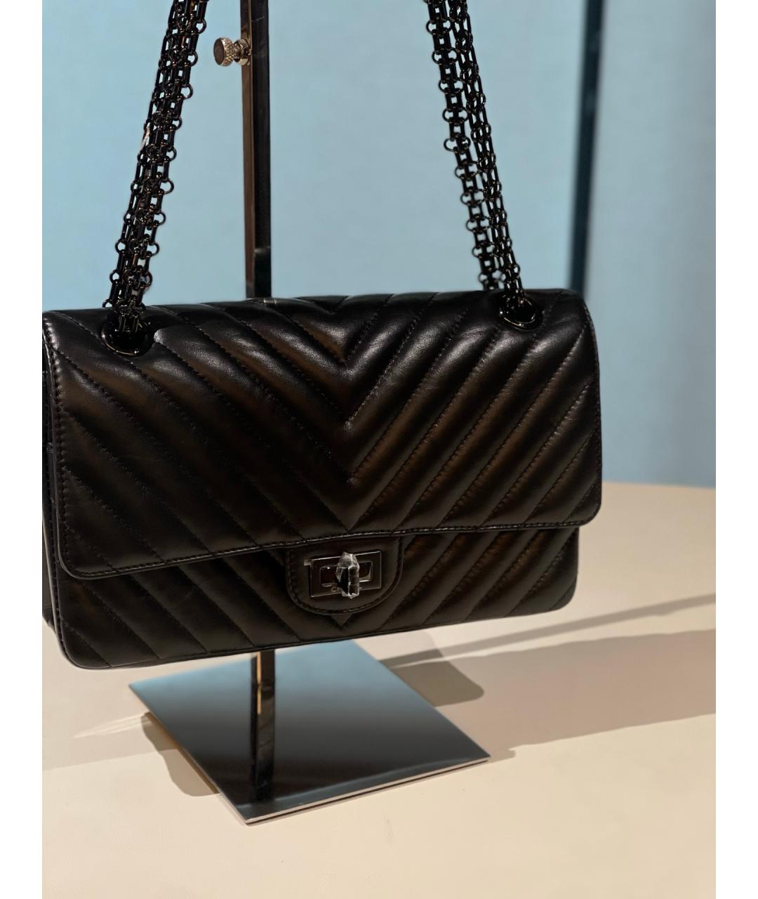 CHANEL Черная кожаная сумка через плечо, фото 5