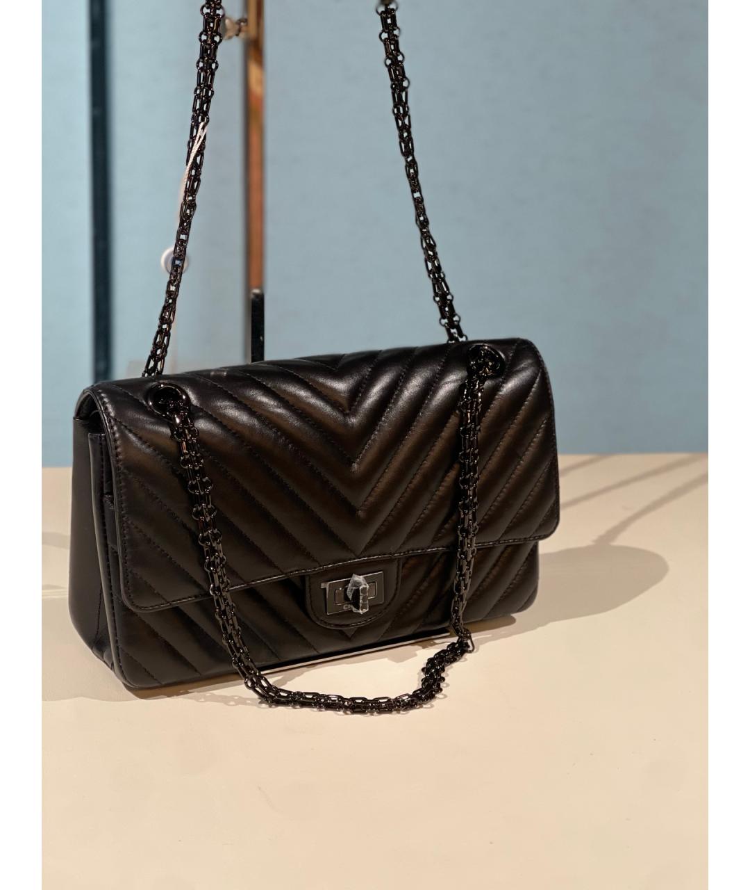 CHANEL Черная кожаная сумка через плечо, фото 9