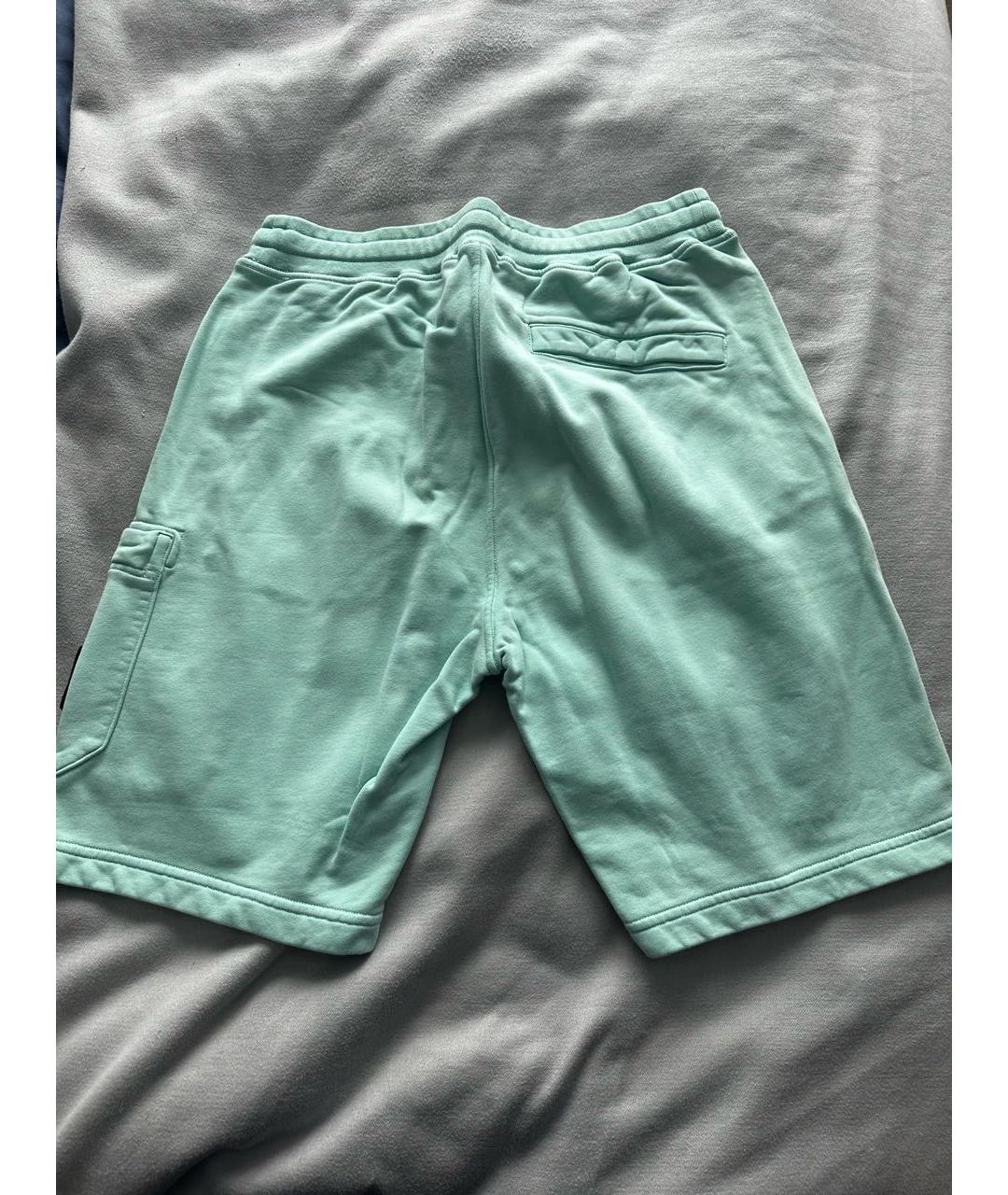 STONE ISLAND Зеленые хлопковые шорты, фото 2