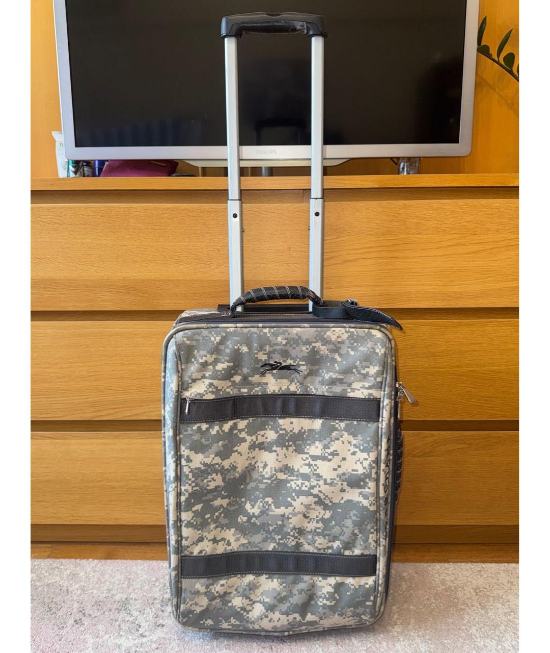 LONGCHAMP Хаки тканевый чемодан, фото 9