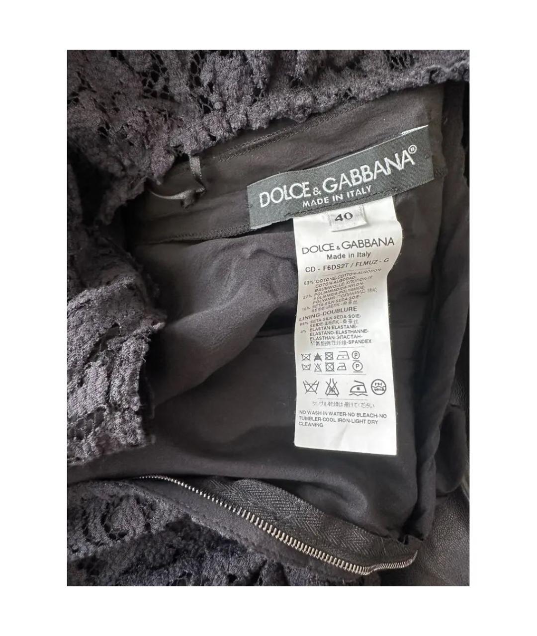 DOLCE&GABBANA Черное шелковое вечернее платье, фото 4