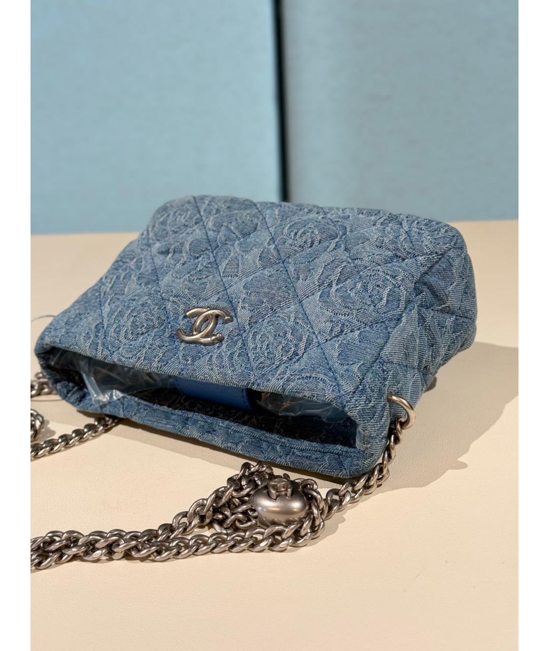 CHANEL Синяя деним сумка через плечо, фото 7