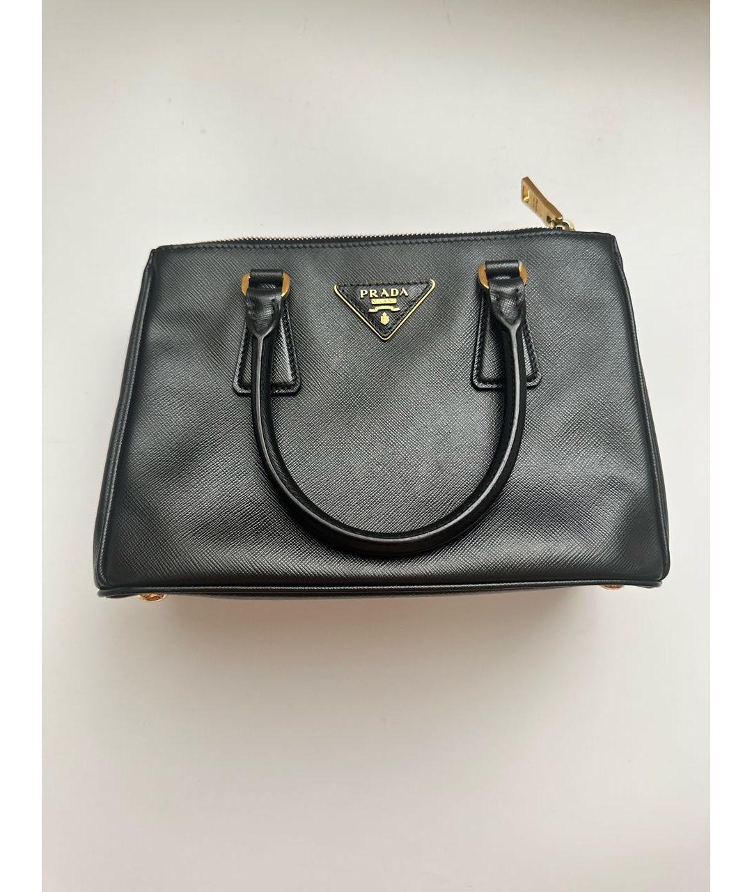 PRADA Черная кожаная сумка с короткими ручками, фото 9