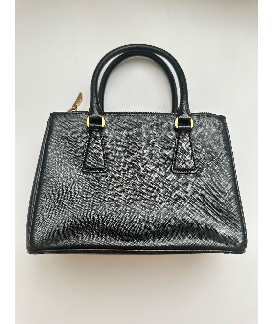 PRADA Черная кожаная сумка с короткими ручками, фото 8