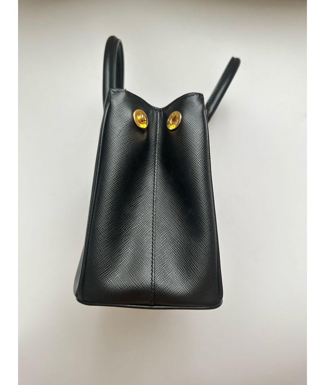 PRADA Черная кожаная сумка с короткими ручками, фото 6