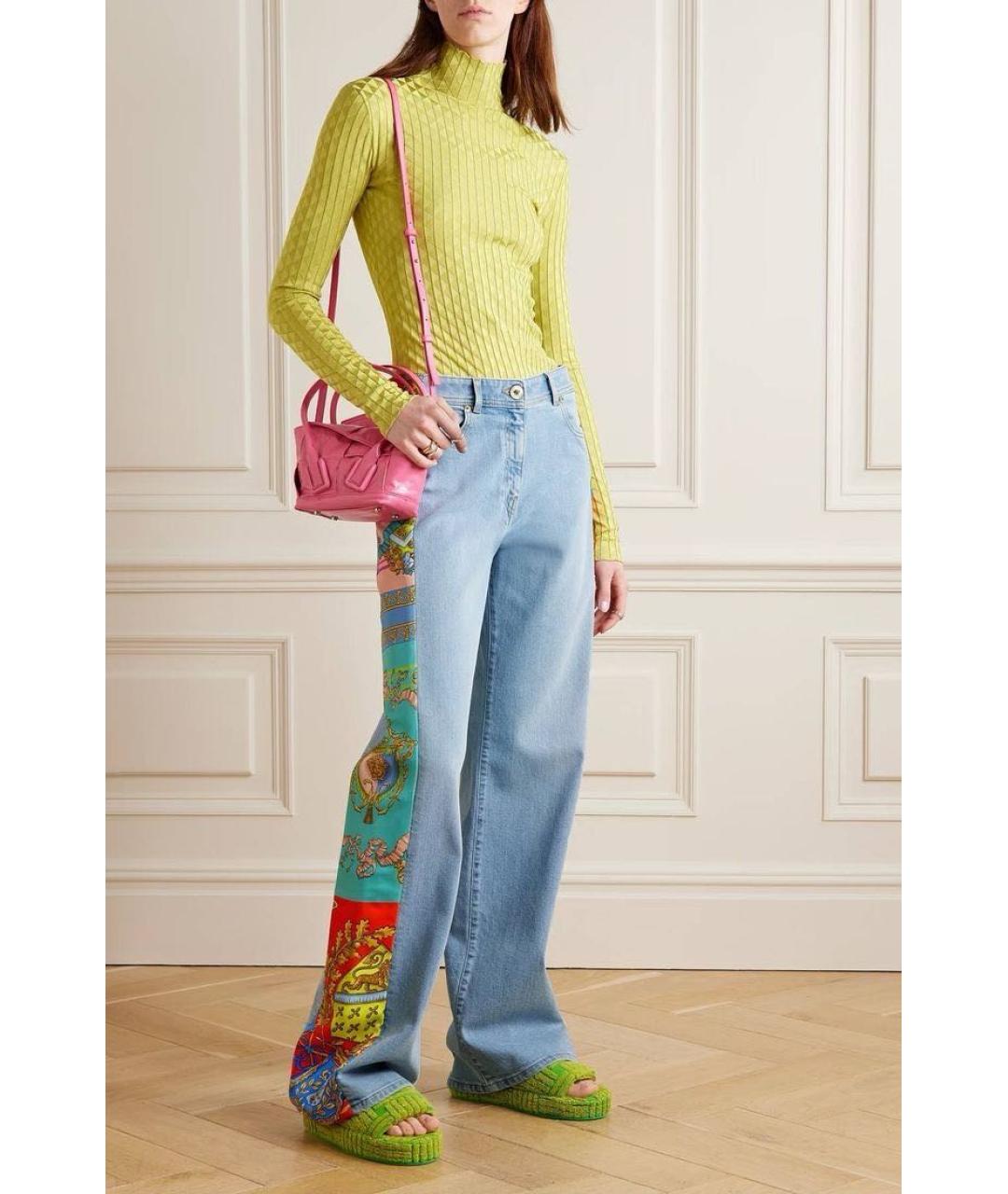 BOTTEGA VENETA Желтые текстильные шлепанцы, фото 7