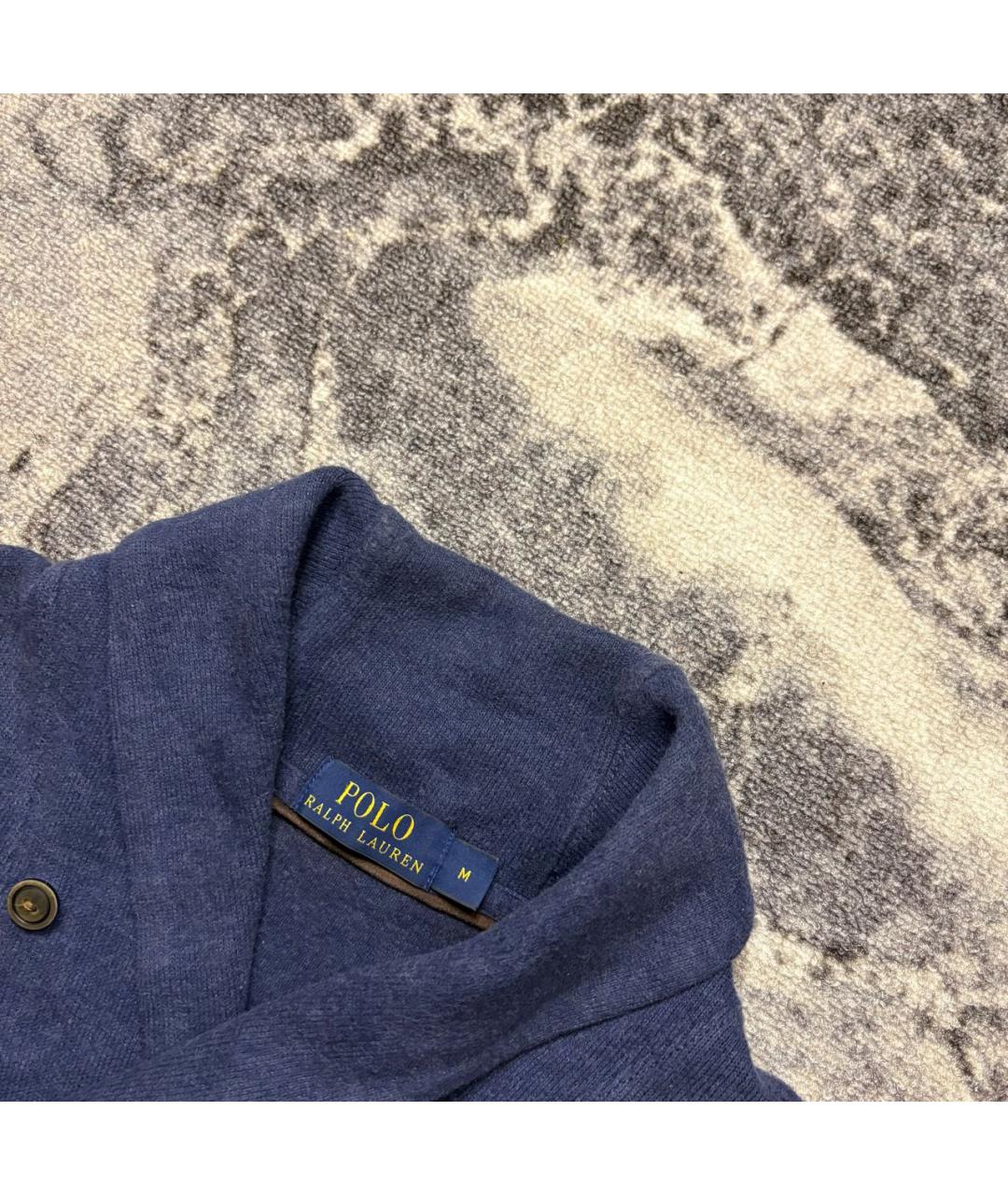 POLO RALPH LAUREN Темно-синий хлопковый джемпер / свитер, фото 3