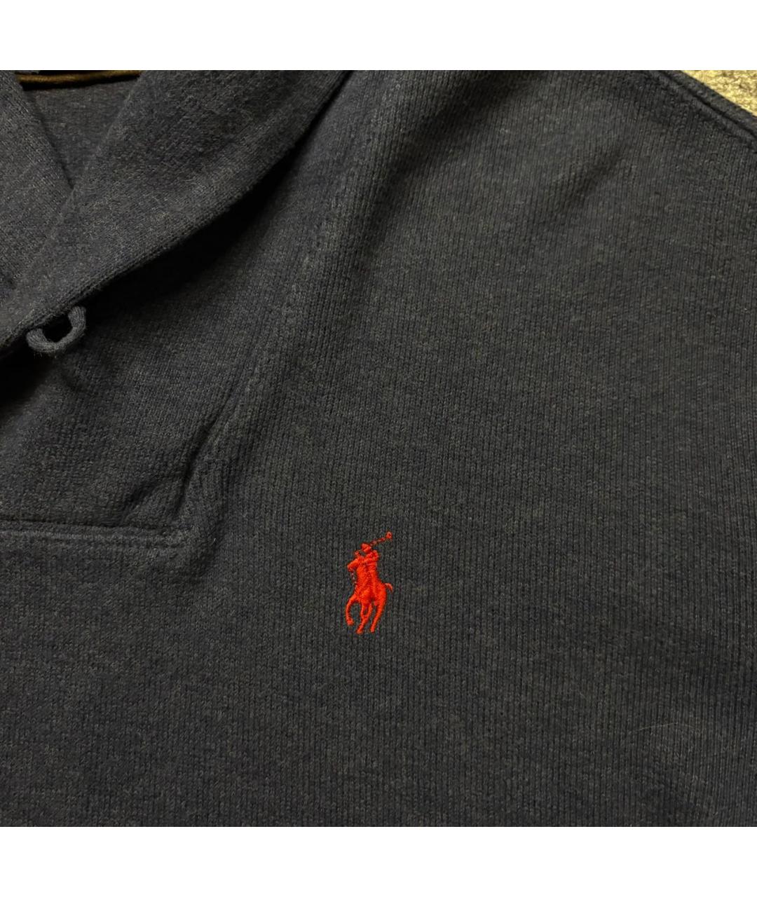 POLO RALPH LAUREN Темно-синий хлопковый джемпер / свитер, фото 4