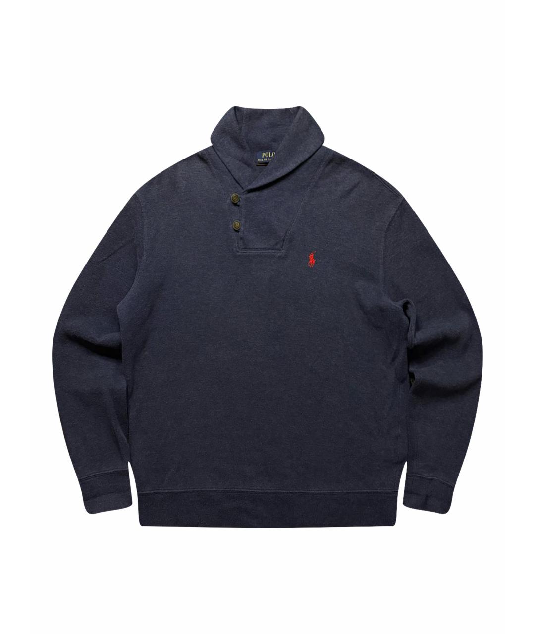 POLO RALPH LAUREN Темно-синий хлопковый джемпер / свитер, фото 1