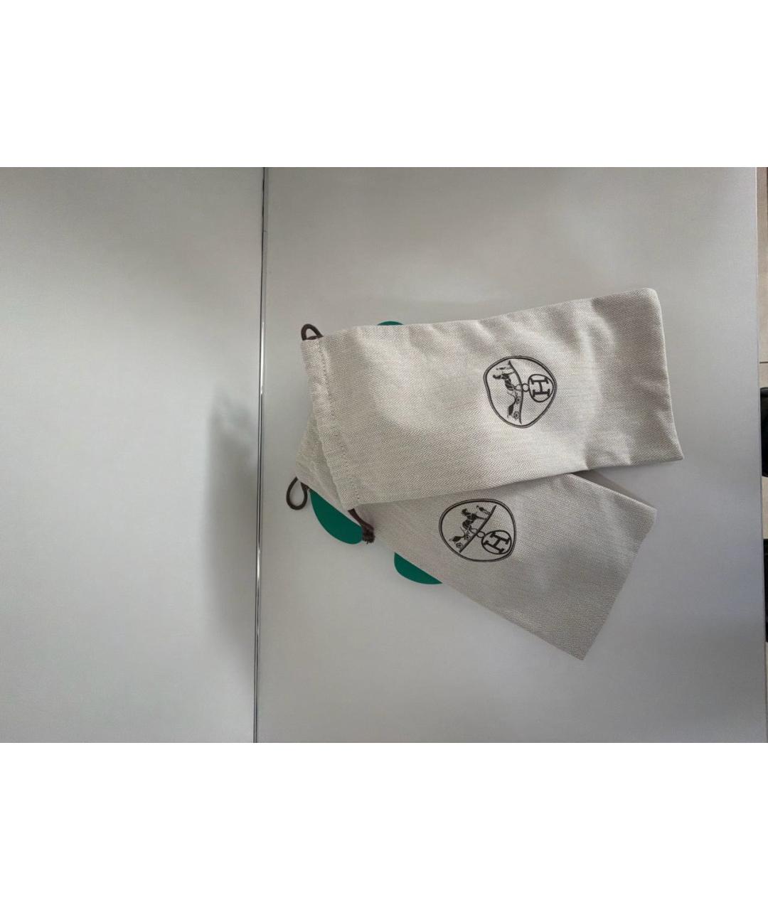 HERMES Бирюзовые резиновые сандалии, фото 7