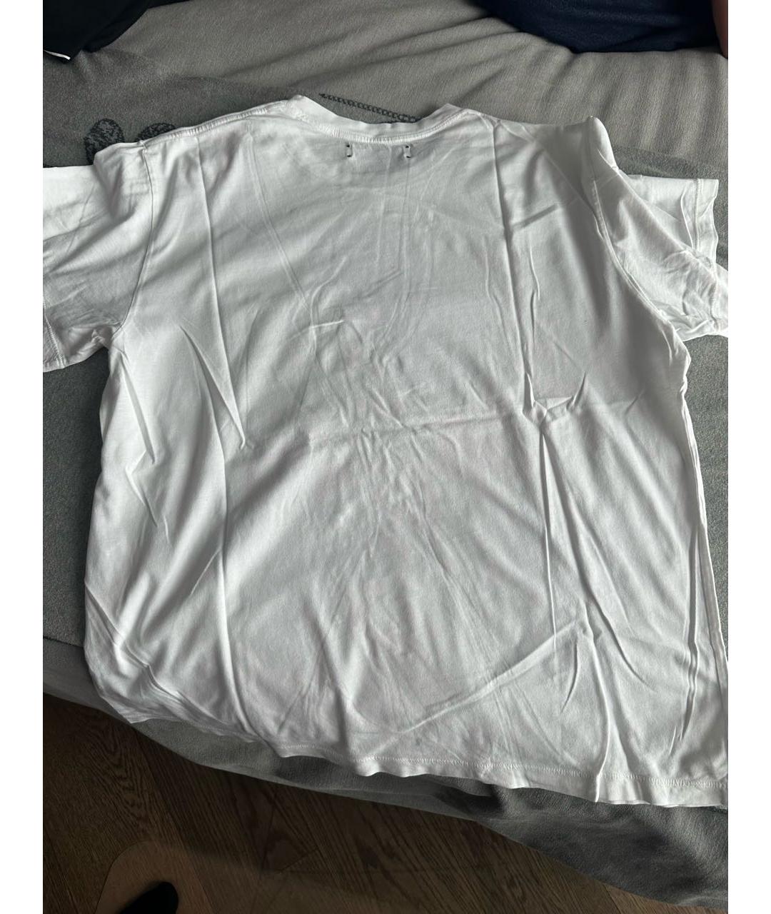 AMIRI Белая хлопковая футболка, фото 2