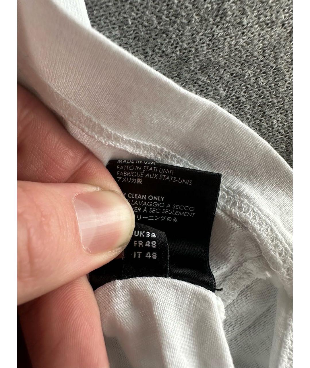 AMIRI Белая хлопковая футболка, фото 4