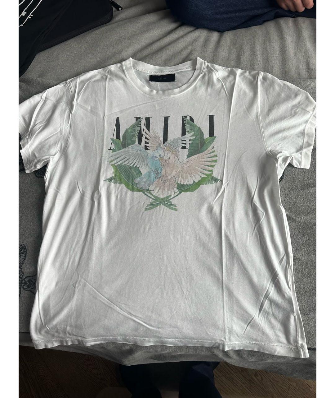 AMIRI Белая хлопковая футболка, фото 5