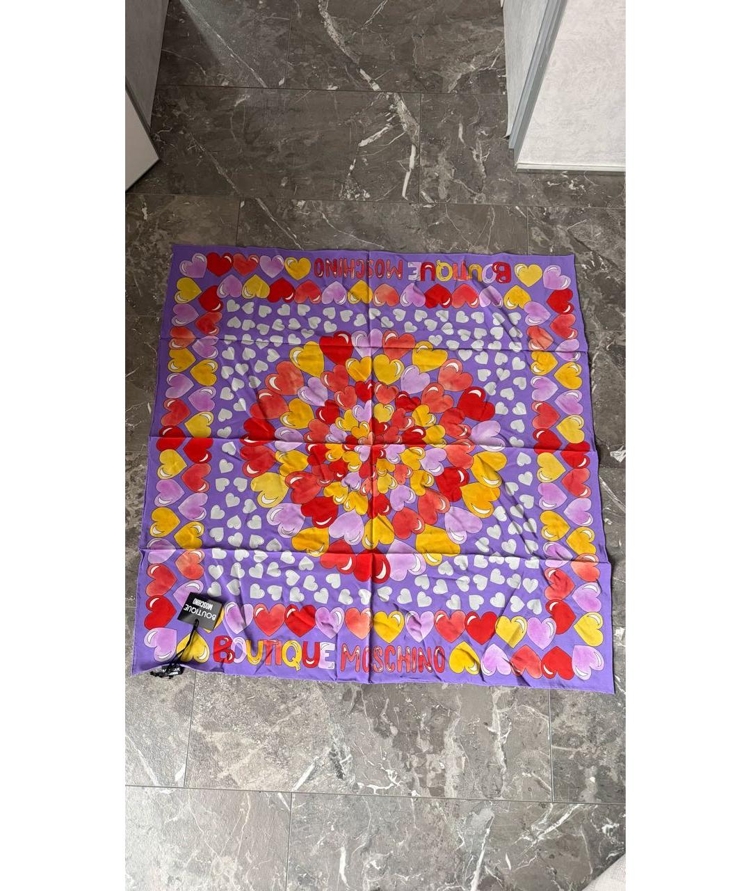 BOUTIQUE MOSCHINO Мульти шелковый платок, фото 6