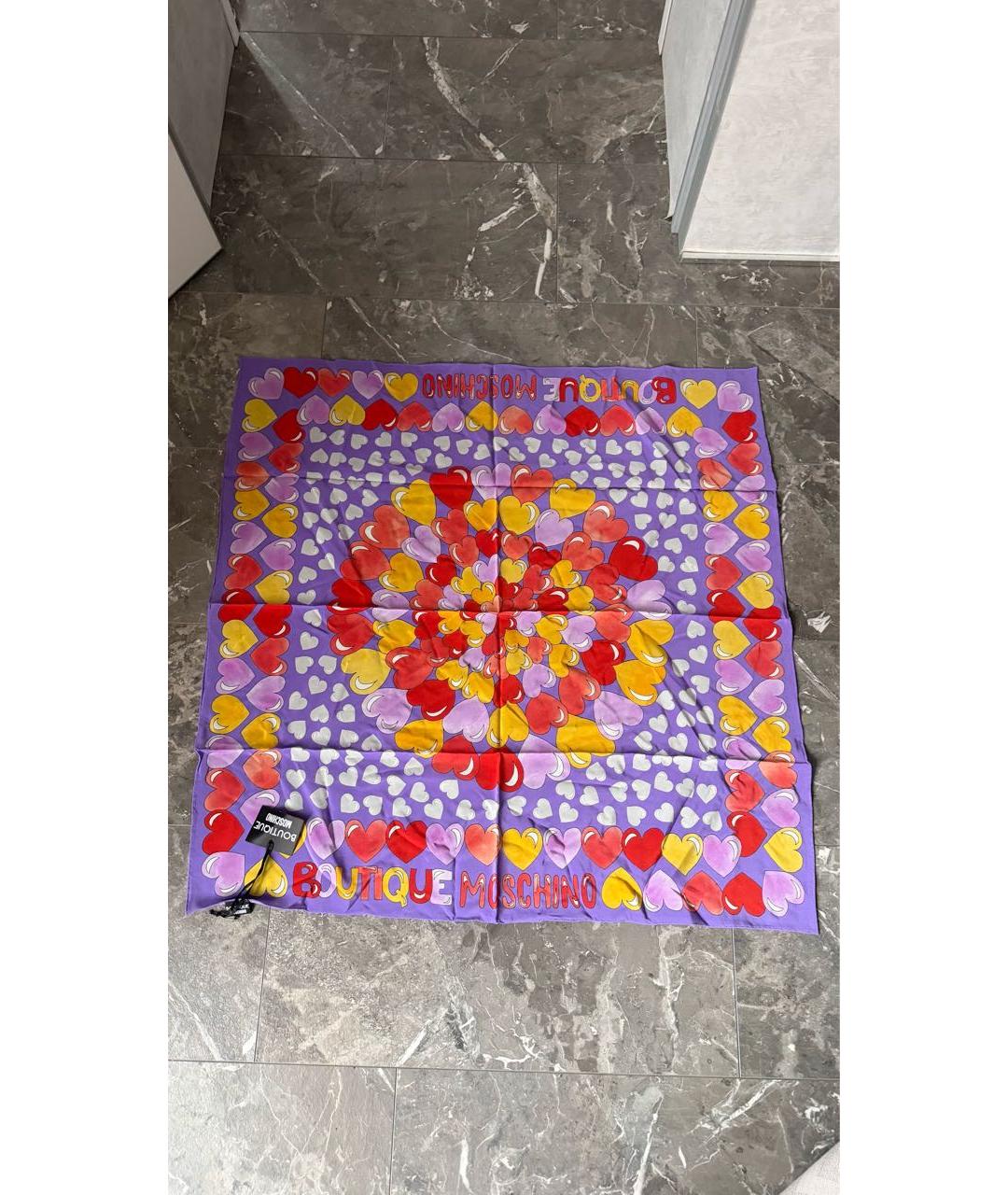 BOUTIQUE MOSCHINO Мульти шелковый платок, фото 2