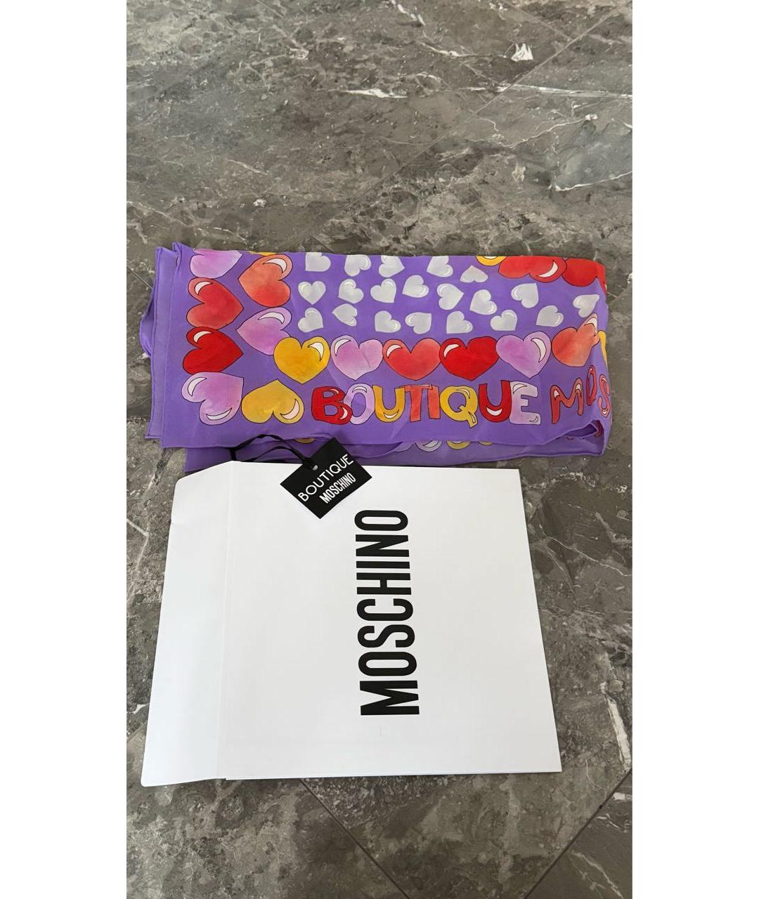 BOUTIQUE MOSCHINO Мульти шелковый платок, фото 3