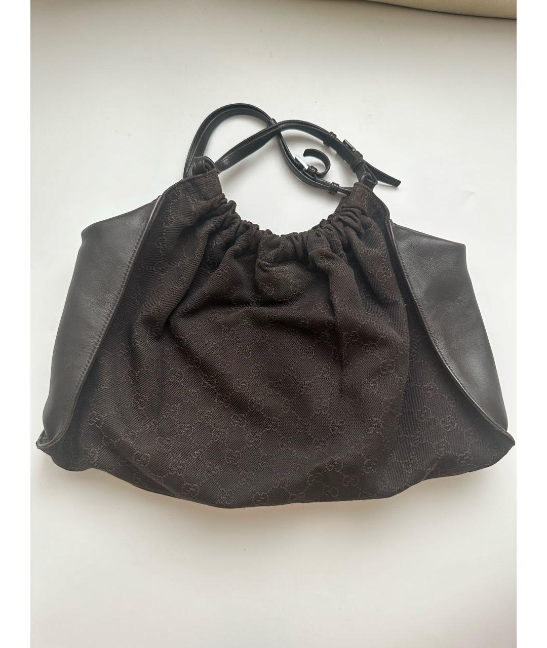 GUCCI Коричневая сумка с короткими ручками, фото 5