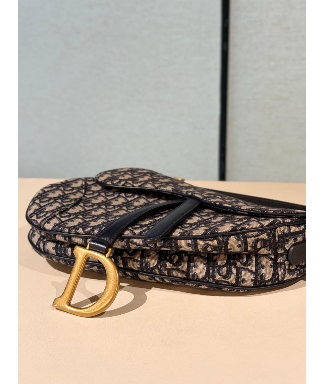 CHRISTIAN DIOR Черная деним сумка тоут, фото 9