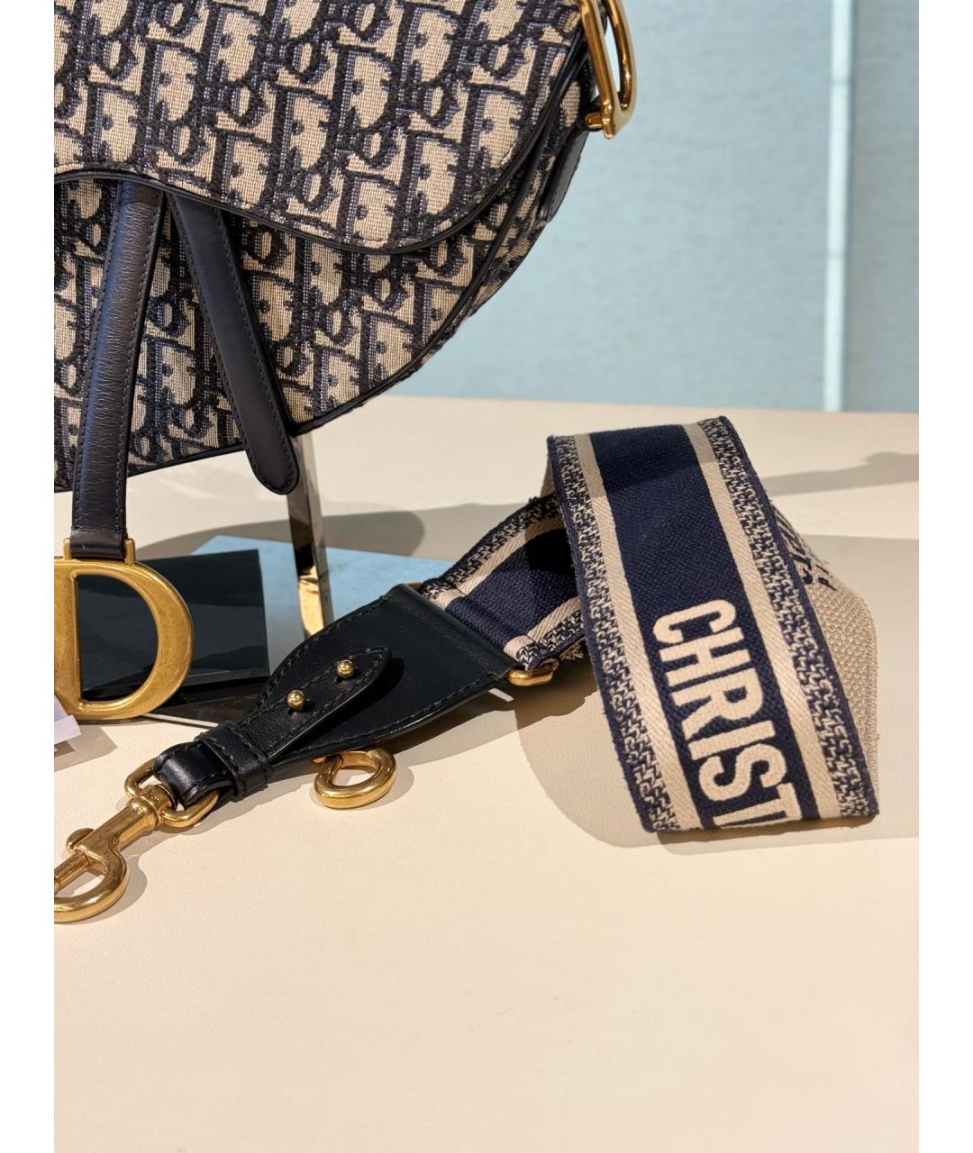 CHRISTIAN DIOR Черная деним сумка тоут, фото 2