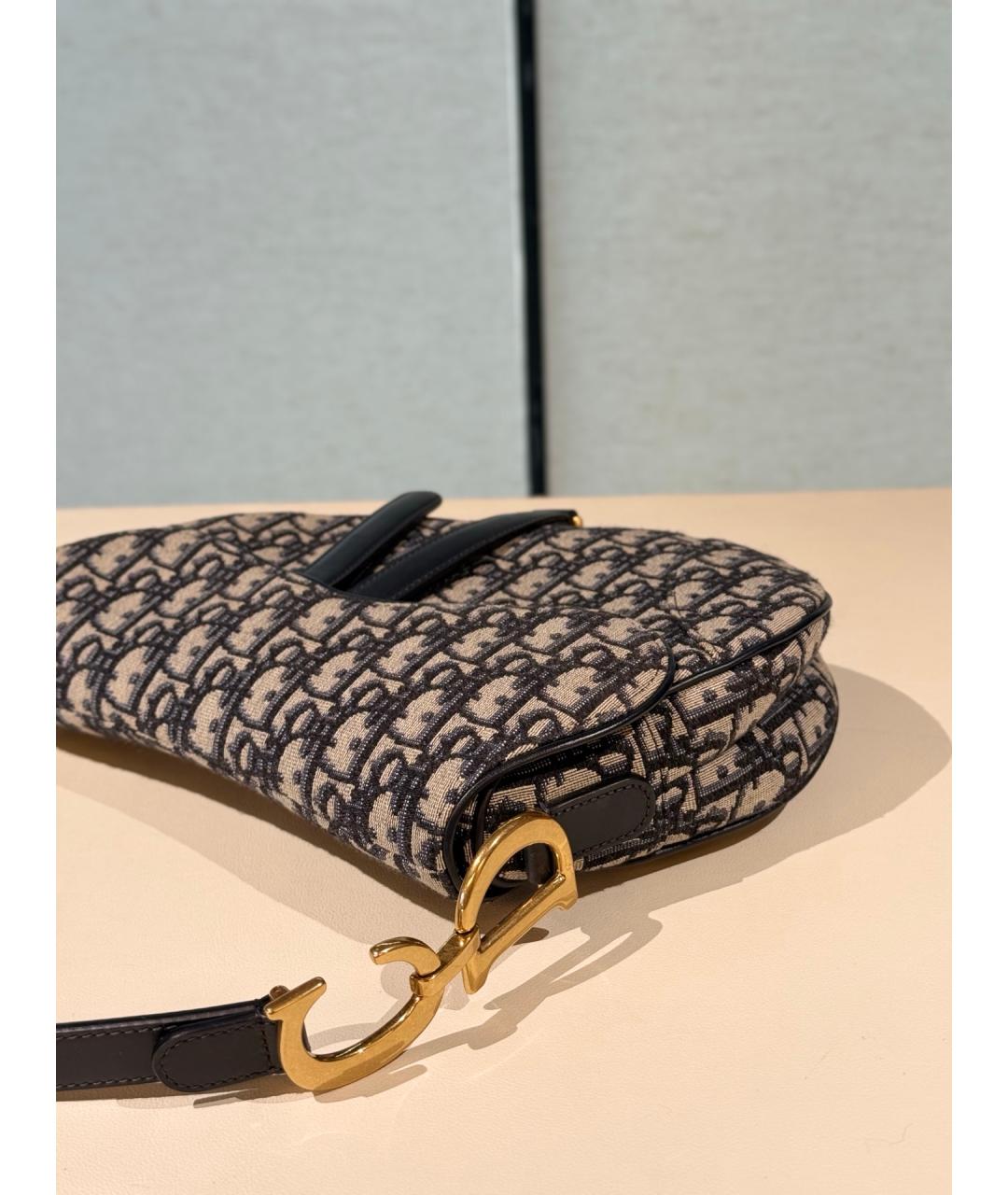 CHRISTIAN DIOR Черная деним сумка тоут, фото 8