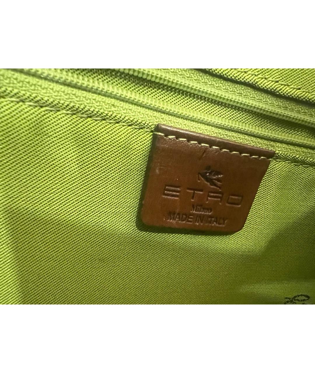 ETRO Белая кожаная сумка с короткими ручками, фото 4