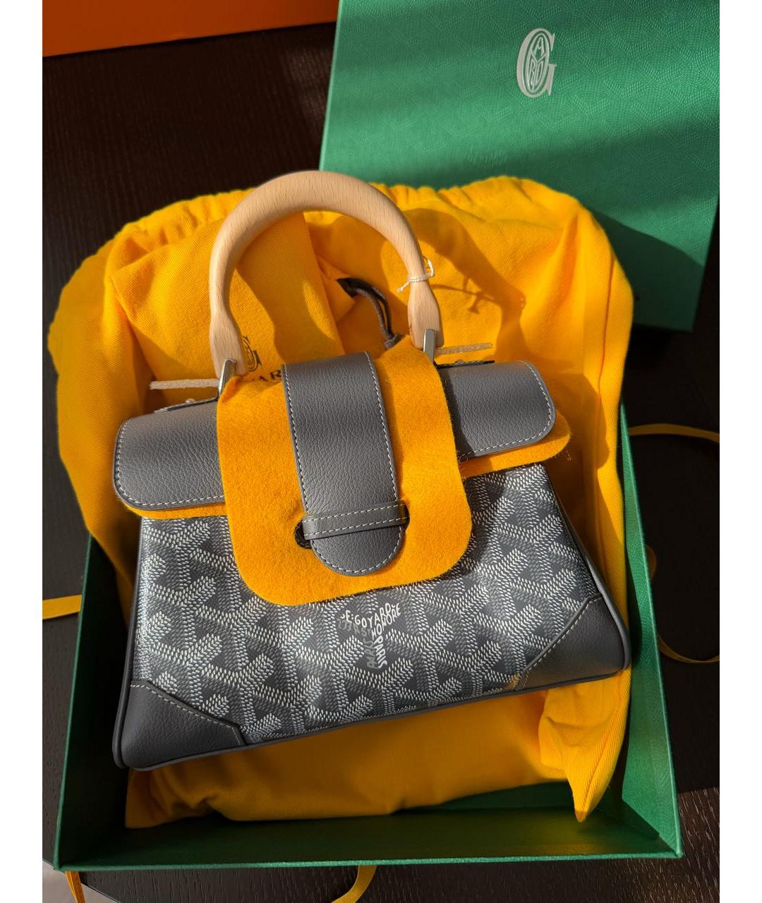 GOYARD Серая сумка с короткими ручками, фото 2