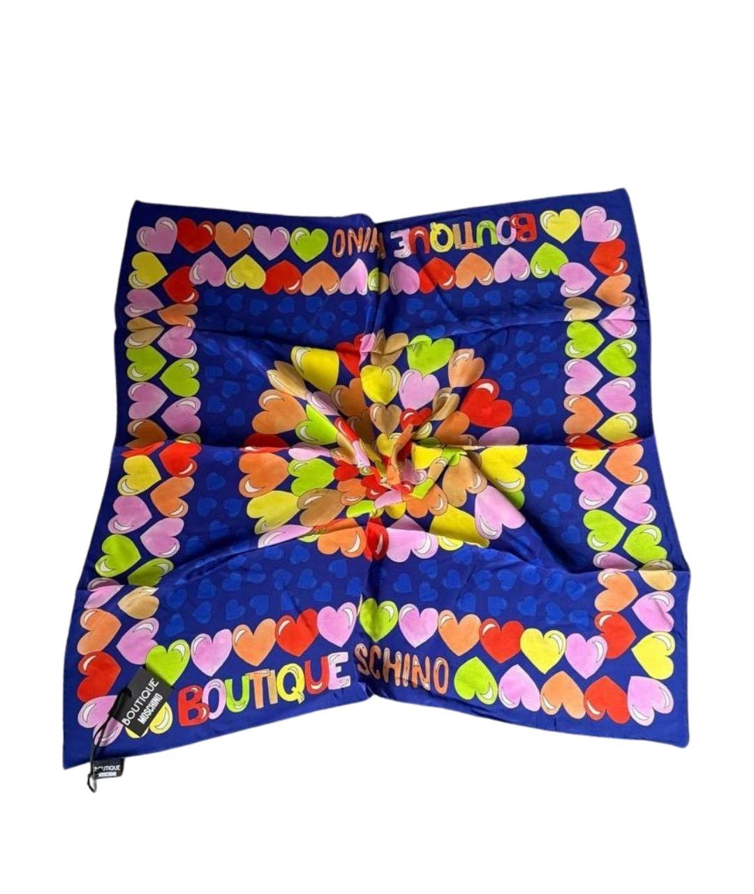 BOUTIQUE MOSCHINO Мульти шелковый платок, фото 1