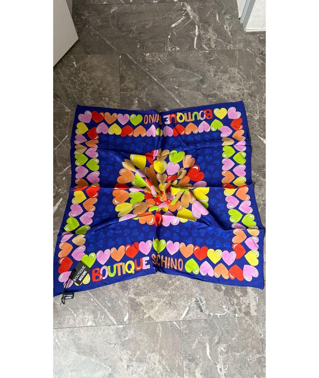 BOUTIQUE MOSCHINO Мульти шелковый платок, фото 6