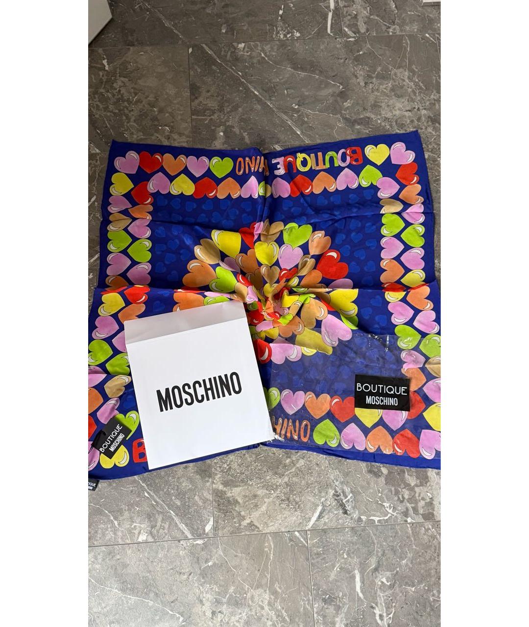 BOUTIQUE MOSCHINO Мульти шелковый платок, фото 3