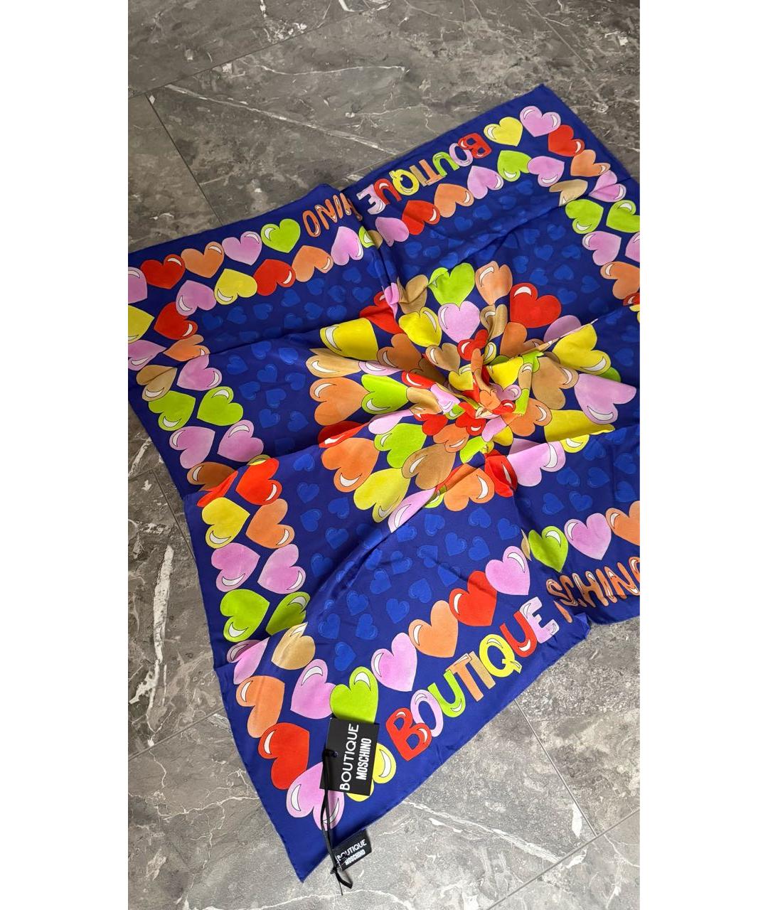 BOUTIQUE MOSCHINO Мульти шелковый платок, фото 2