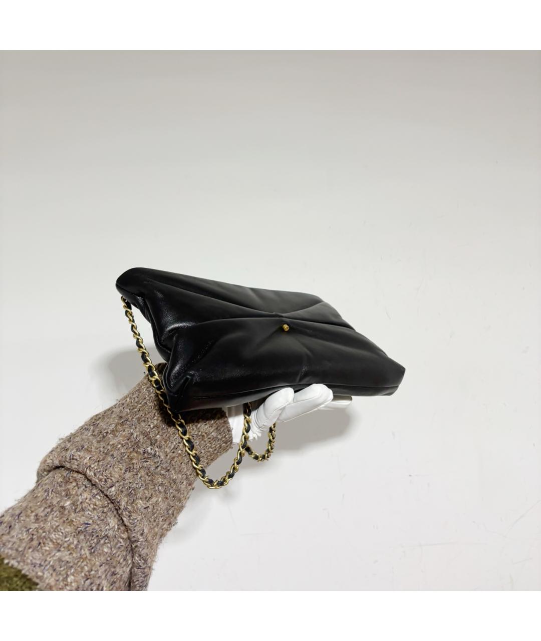 CHANEL Черная кожаная сумка через плечо, фото 4