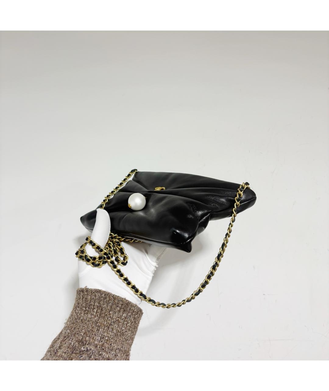 CHANEL Черная кожаная сумка через плечо, фото 3
