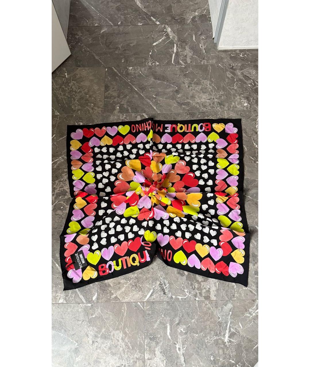 BOUTIQUE MOSCHINO Мульти шелковый платок, фото 2