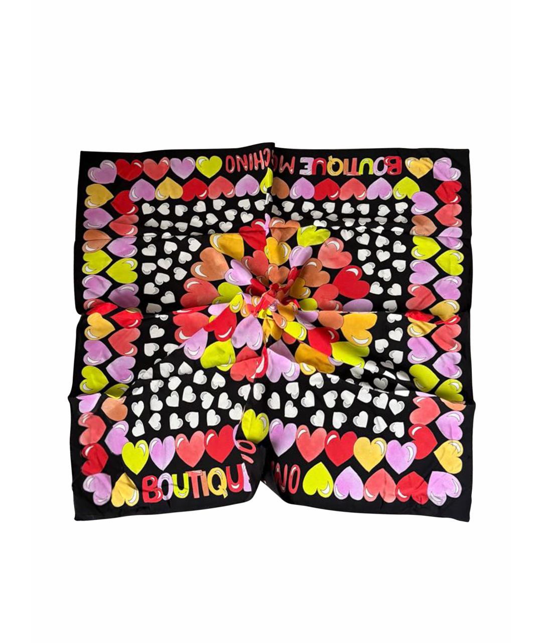 BOUTIQUE MOSCHINO Мульти шелковый платок, фото 1