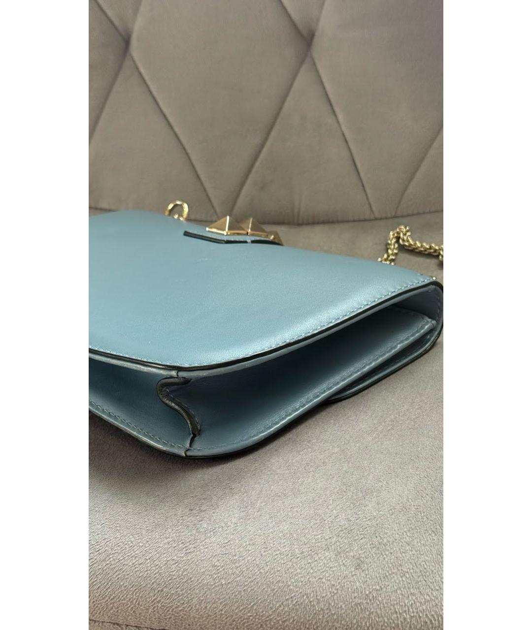 VALENTINO Синяя кожаная сумка через плечо, фото 6