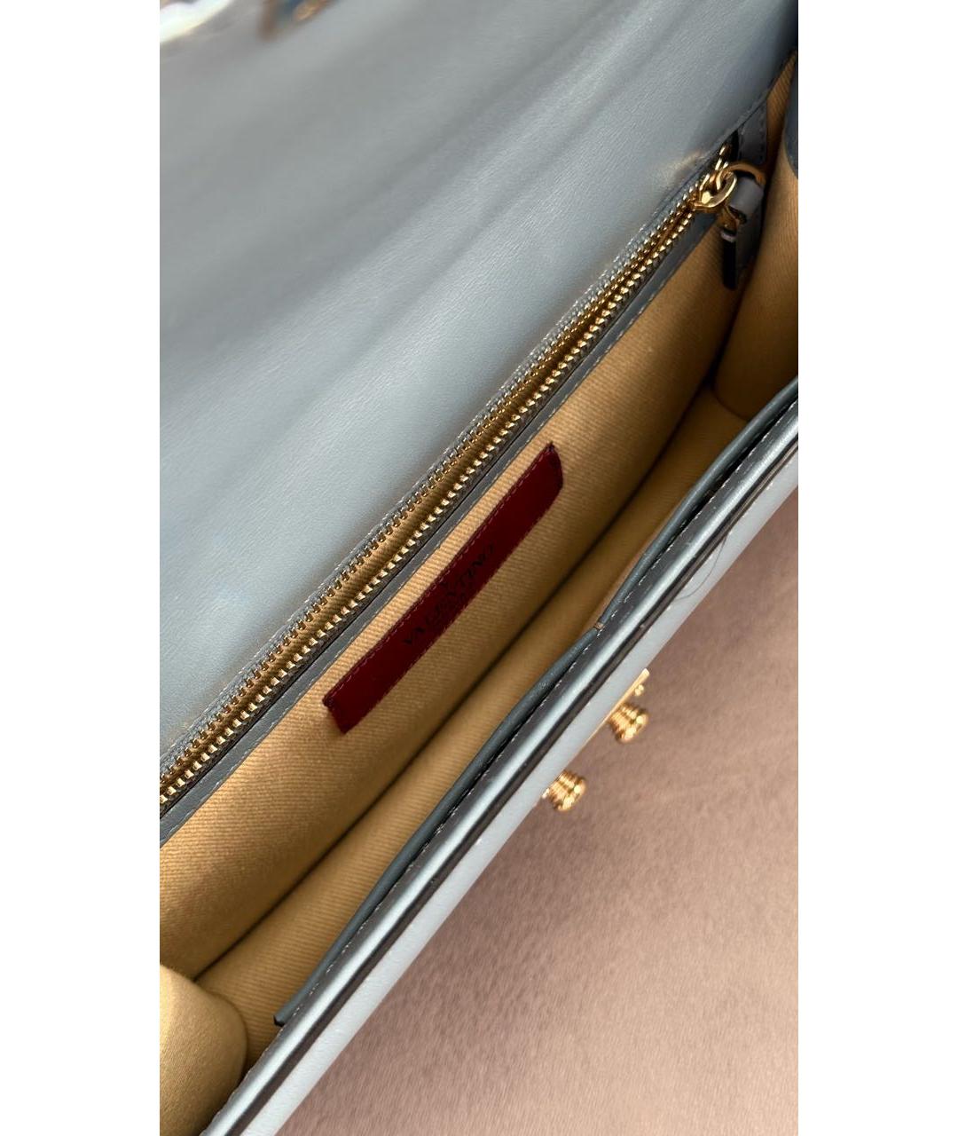 VALENTINO Синяя кожаная сумка через плечо, фото 7