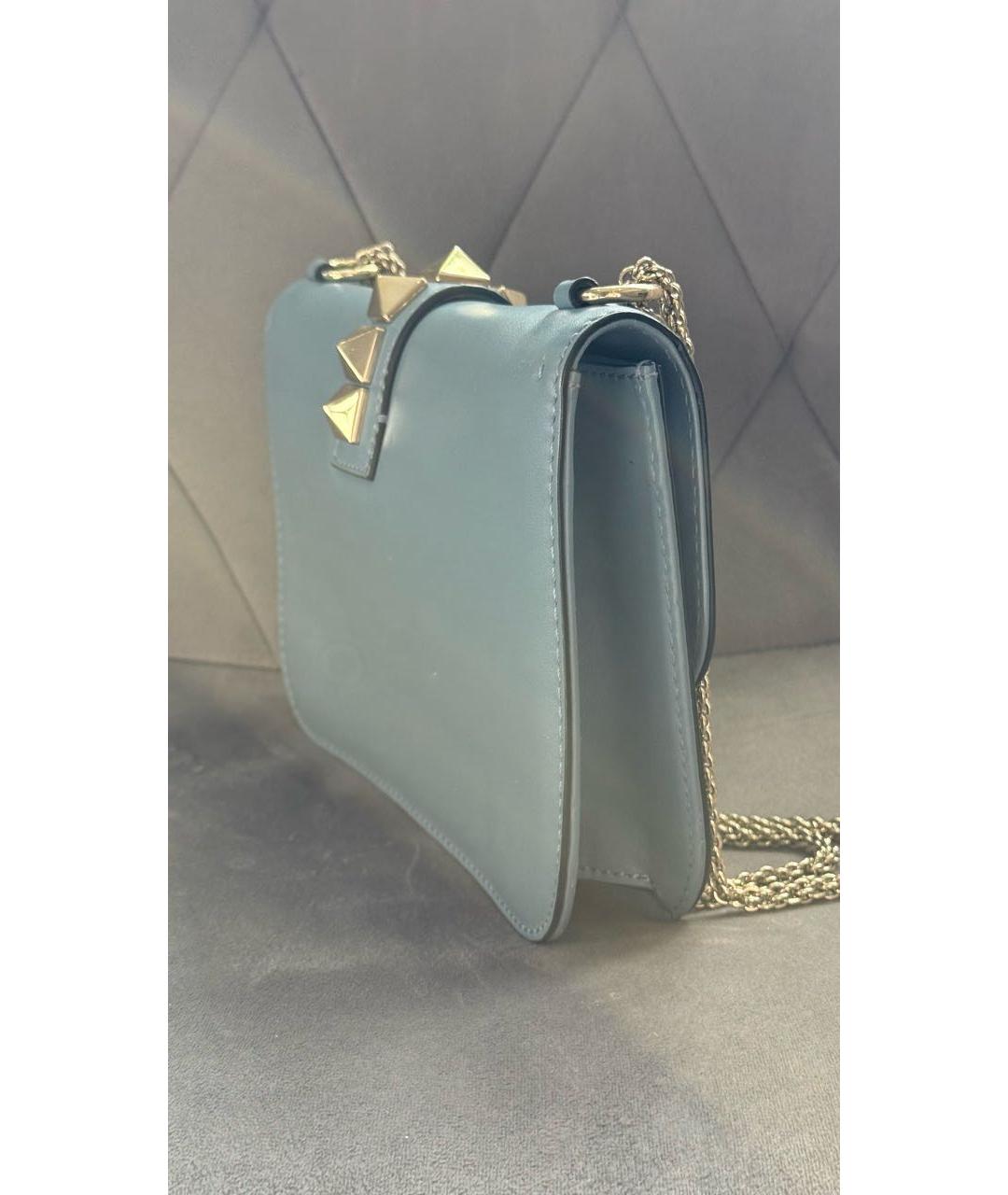 VALENTINO Синяя кожаная сумка через плечо, фото 2